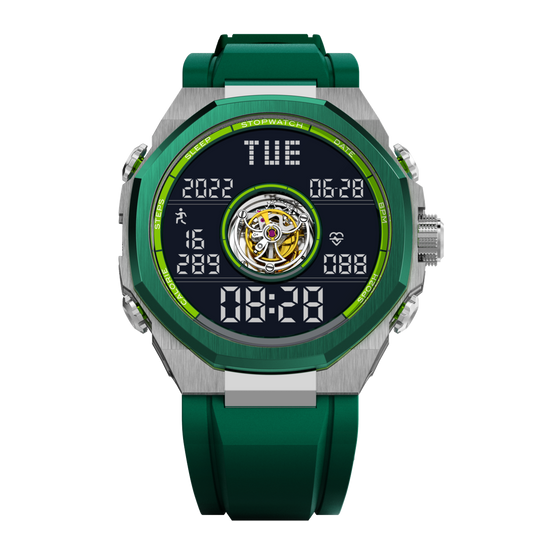 Skyway Smartwatch with Tourbillon Men's Watch  NOXSST-GREEN - Big Daddy Watches