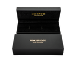 NOX-BRIDGE Classic Capella Vegan Black Leather Strap White Dial 36MM Gold Watch