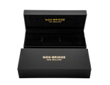 NOX-BRIDGE Classic Capella Vegan Black Leather Strap White Dial 36MM Gold Watch