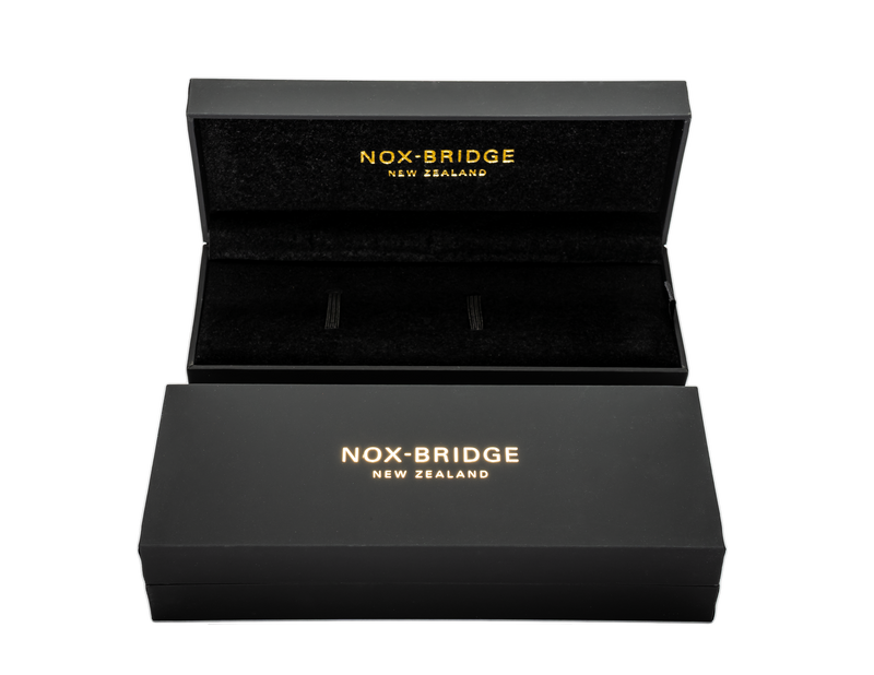 NOX-BRIDGE Classic Capella Vegan Black Leather Strap White Dial 41MM Silver Watch