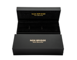 NOX-BRIDGE Classic Capella Vegan Black Leather Strap White Dial 41MM Silver Watch