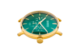 NOX-BRIDGE Classic Vega Viridi Vegan Forest Green Leather Strap Green Dial 41MM Gold Watch