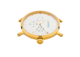 NOX-BRIDGE Classic Meissa Vegan White Leather Strap White Dial 41MM Gold Watch