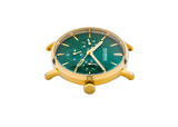 NOX-BRIDGE Classic Vega Viridi Vegan Forest Green Leather Strap Green Dial 36MM Gold Watch